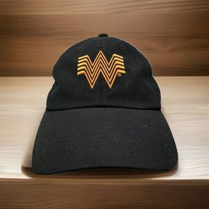 Whataburger Hat Black Orange Flying W Logo Baseball Cap Adjustable Hat Texas